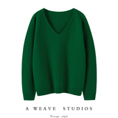 V领羊绒衫 简约大女主气质 软糯气质 女纯羊绒毛衣宽松秋冬加厚