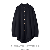 开衫 我爱死了 POLO领纯羊绒毛衣宽松 羊绒衫 女中长款 美 廓形衬衫