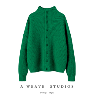 毛衣加厚女 半高领夹花正反两穿针织衫 高姿态好货 100%纯山羊绒衫