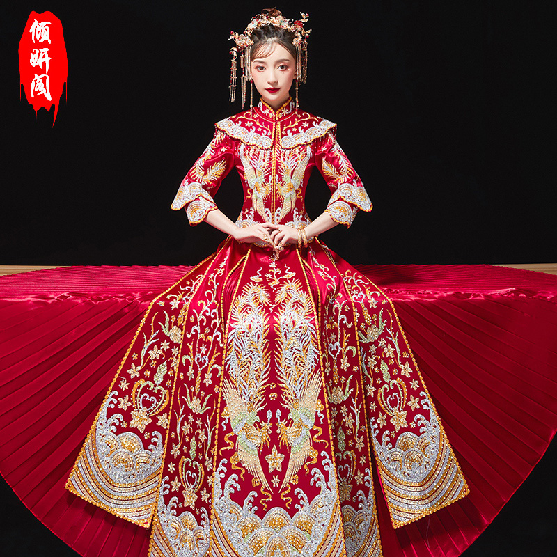 秀禾服新款龙凤褂女新娘服装婚纱中式结婚礼服中国风秀禾嫁衣