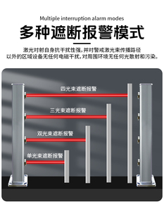 激光对射探测器红外射线报警器红外对射户外围墙门窗周界入侵系统