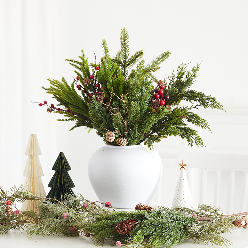 汉礼新款桌面仿真松枝插枝道具