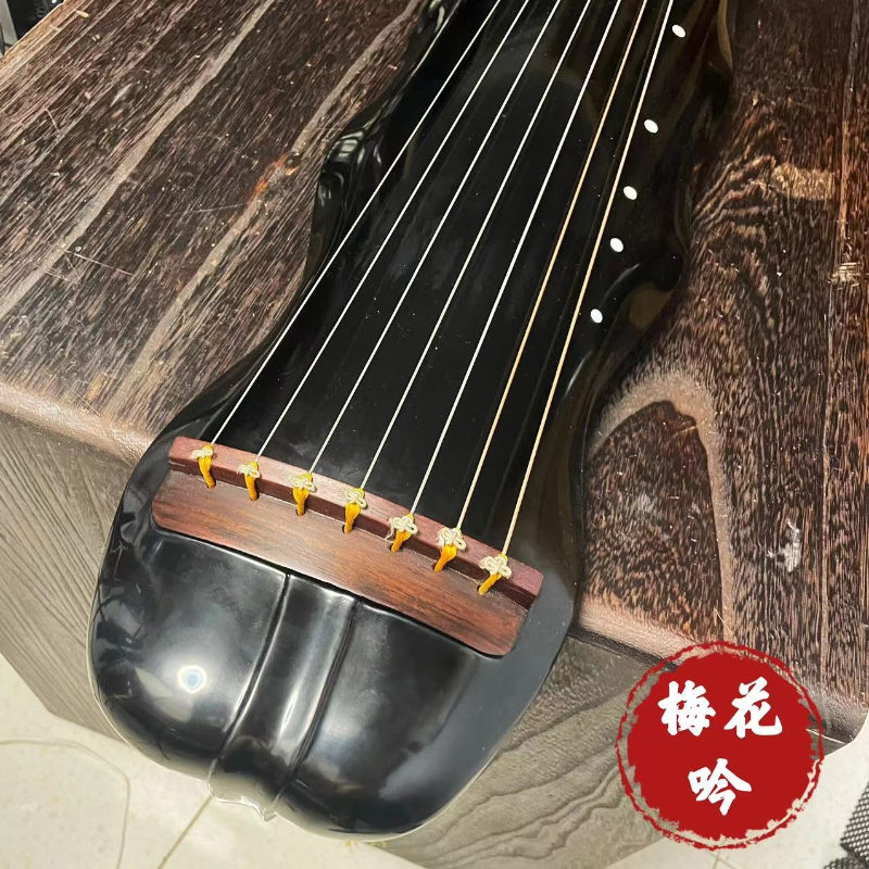 古琴老青桐木蕉叶式收藏级实木仿古纯手工生漆初学者成人专业演奏