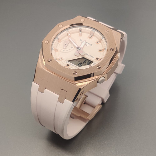 女款农家橡树金粉八角精钢表壳