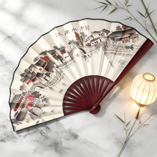 Chinese Fan Folding Fan Classical Double sided Handmade Fan