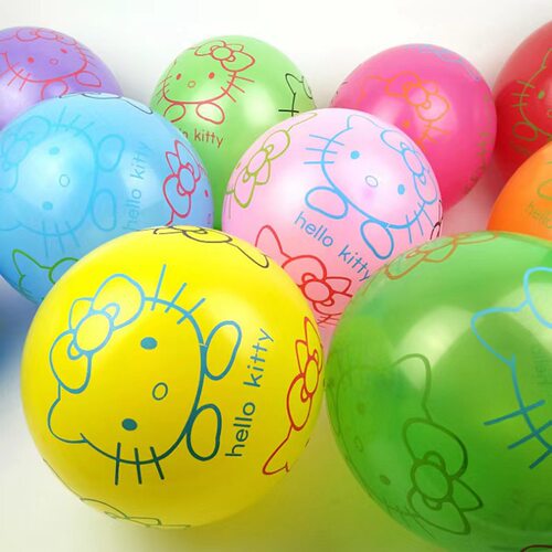 12 inch KT Cat Cartoon Printed Balloon Bobo Ball Inner Ball