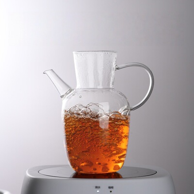 Imitation Song Dynasty glass teapot with water injection, n