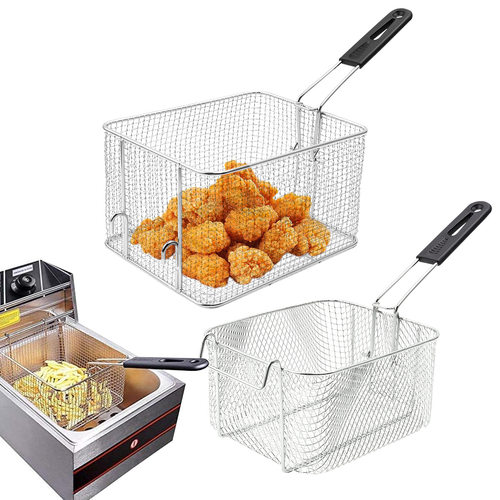 Cross border stainless steel foldable frying basket, French
