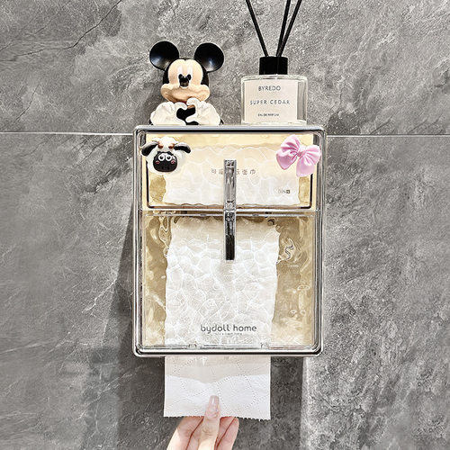 Light luxury toilet tissue box, toilet paper box, bathroom