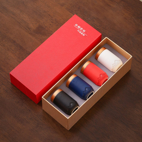 Ceramic Portable Small Tea Can Sealed Can Mini Travel Tea C