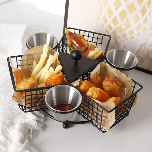 Rotating American style french fry basket, fried chicken fr