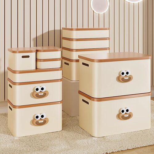 Storage box with lid, desktop organizer, small miscellaneou