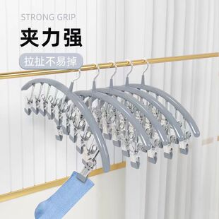 不锈钢晾夹晾袜子架晒袜架多夹子内衣内裤 家用一字衣架袜子夹防风