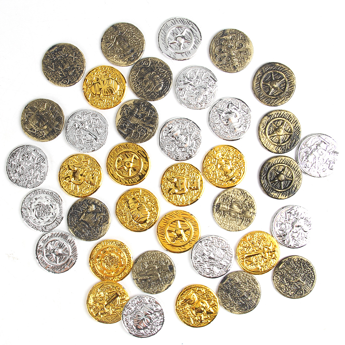 三星堆塑料道具币儿童玩具仿真币塑料桌面游戏币考古挖掘宝石陀螺