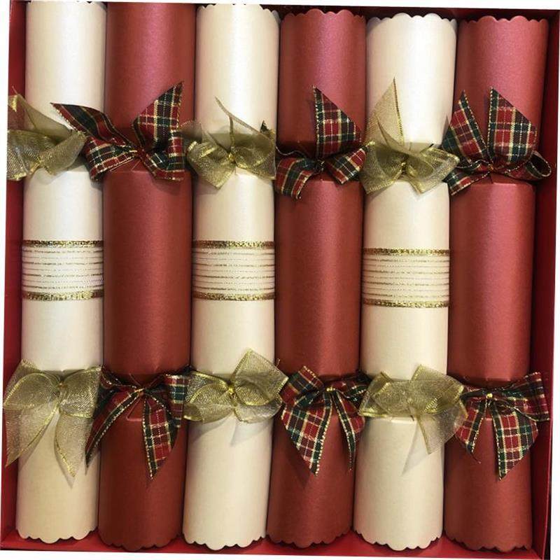 6支装圣诞纸拉炮 Christmas cracker 内装玩具纸帽英文笑话纸