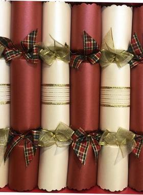 6支装圣诞纸拉炮 Christmas cracker 内装玩具纸帽英文笑话纸