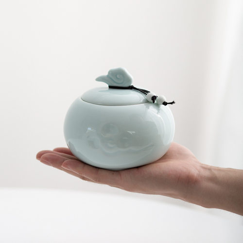 Ceramic tea jar, universal black tea jar, medium green tea