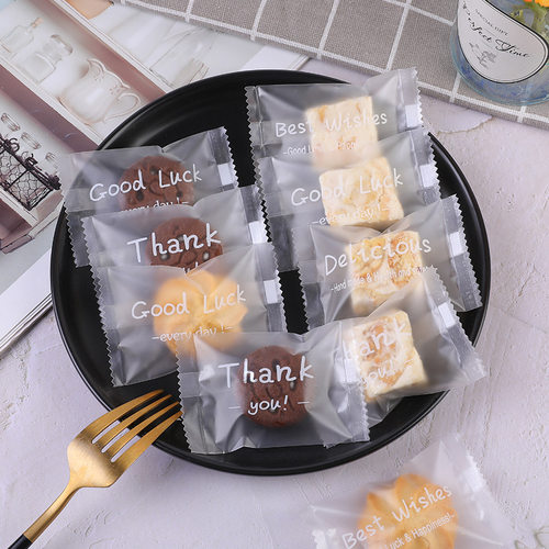 Thickened frosted English snowflake pastry packaging bag, m