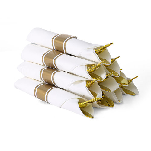 Cross border disposable gold-plated knife, fork, spoon, non