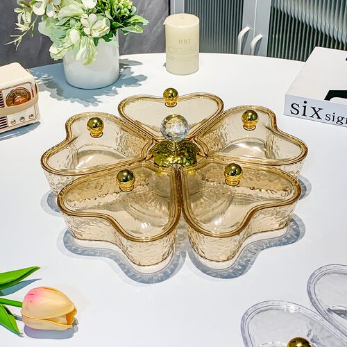 Love Rotating Candy Box Melon Seed Plate Home Living Room T
