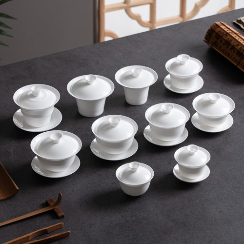 Thin tire bone porcelain small lid bowl Phoenix single fir