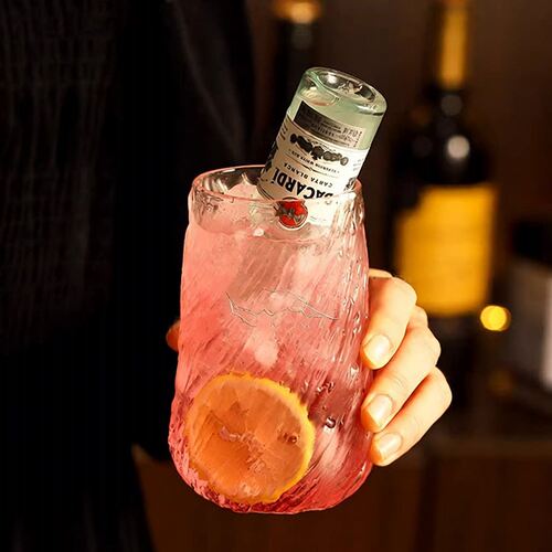 Spiral glass cup, high-end whisky, foreign wine cup, summer
