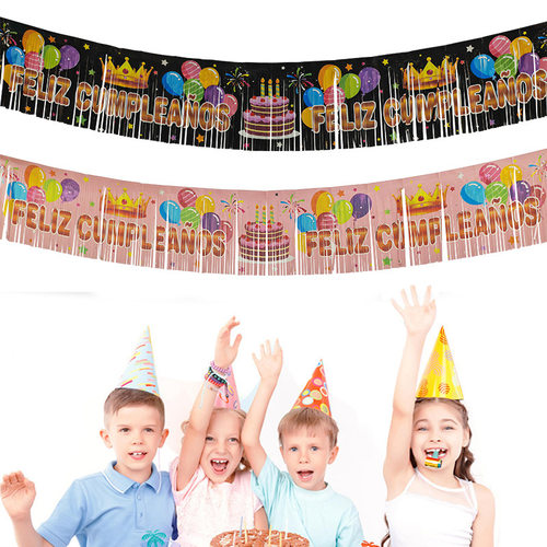 Printable Rainsilk Top Banner Party Wall Decoration Backgro
