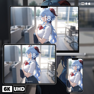 原神甘雨二次元 手机壁纸苹果壁纸电脑壁纸平板壁纸ipad壁纸高清图