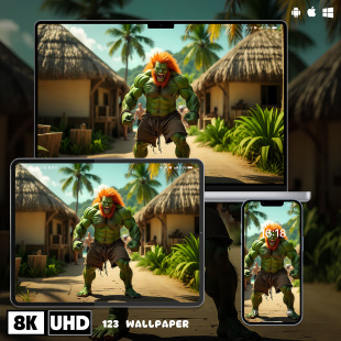 街霸布兰卡狂怒8K超清壁纸iphone苹果安卓手机电脑ipad平板壁纸