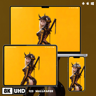 赛博武士黑金战甲8K超清壁纸iphone苹果安卓手机电脑ipad平板壁纸