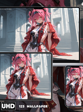 粉焰飒影鸣潮露帕8K超清壁纸iphone苹果安卓手机电脑ipad平板壁纸