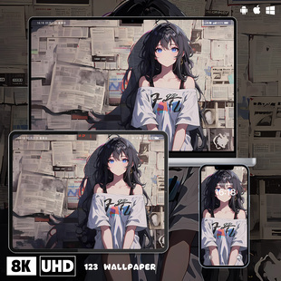 雪之下雪乃报纸墙8K高清壁纸iphone安卓手机电脑ipad苹果平板壁纸