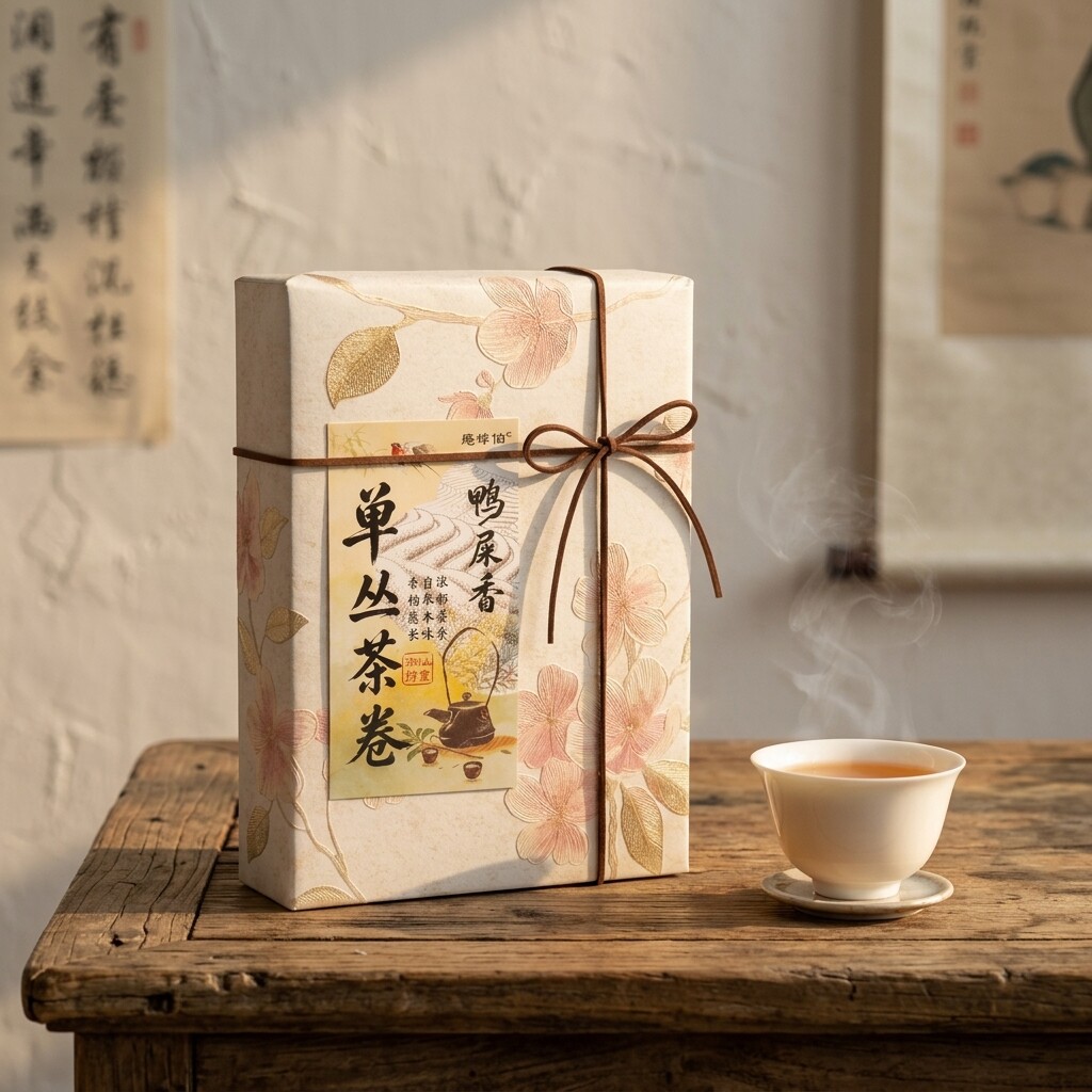 夹心茶卷凤凰单枞鸭屎香茶酥卷休闲茶点小包装潮汕伴手礼盒糕点心