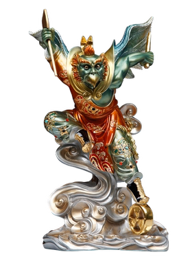 圣丰造像纯铜雷震子摆件客厅