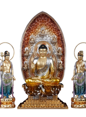 造像纯铜药师佛东方三圣