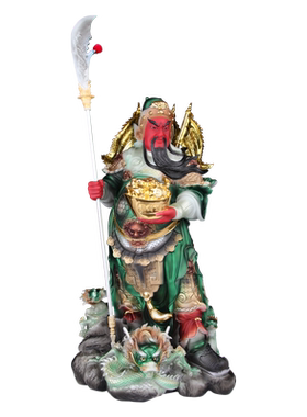 圣丰关公财神九龙供奉家居摆件