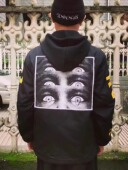 PLUS 眼睛 HUMAN SSUR RACE JACKET恐惧人眼 泪眼教练夹克 外套