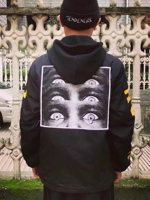 SSUR PLUS HUMAN RACE JACKET恐惧人眼 眼睛 泪眼教练夹克 外套