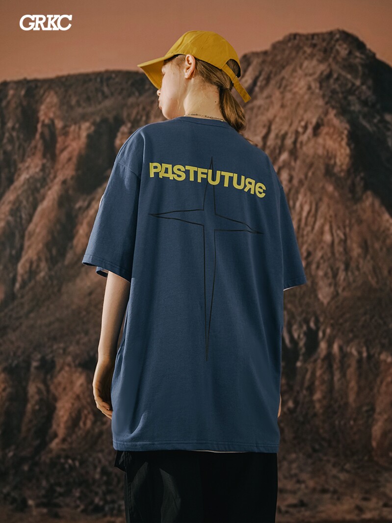 grkc season4 基础十字星logo短袖国潮牌嘻哈街头情侣宽松男女款