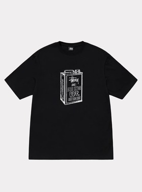Stussy High Octane 25SS新款素描汽油桶印花短袖T恤男女