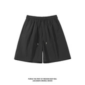 斜切休闲短裤 速干冰丝运动五分裤 男款 潮牌拼接宽松薄款 子 夏季 美式