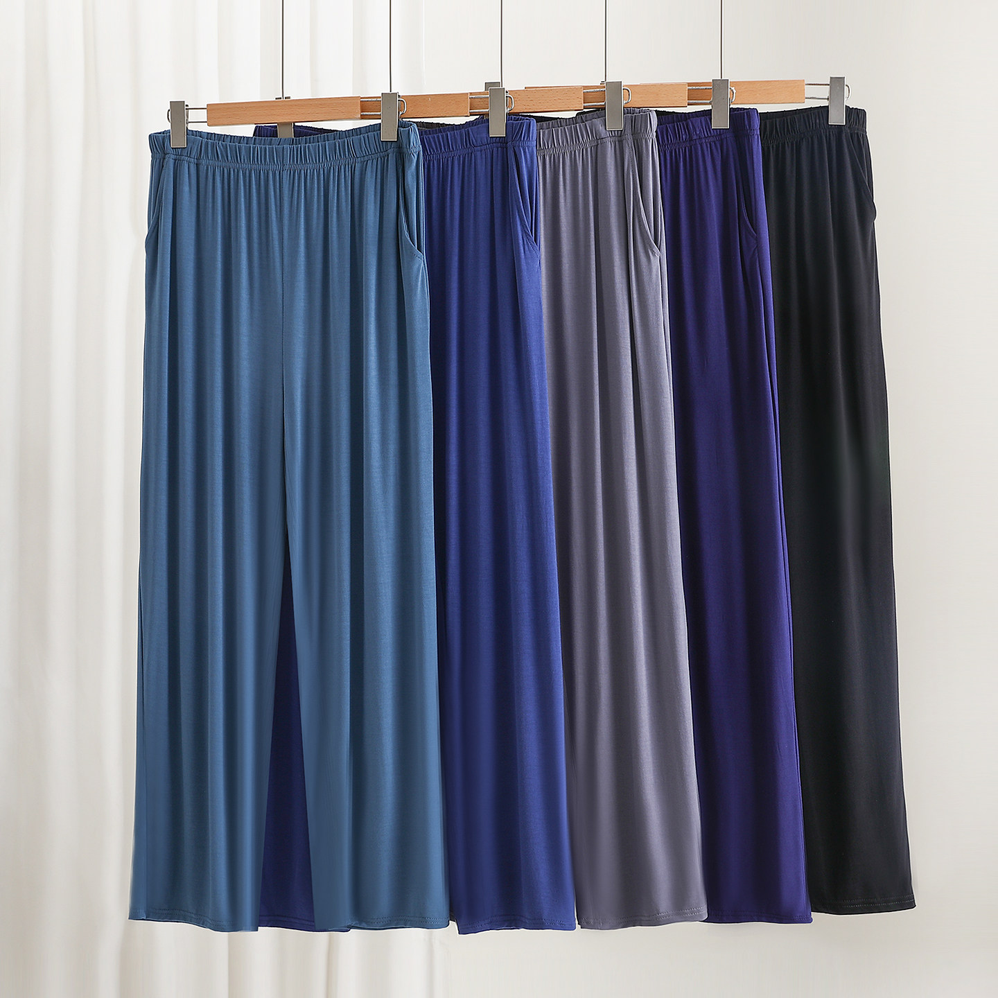 莫代尔薄款睡裤夏男士裤子春秋家居宽松阔腿直筒裤休闲口袋运动裤,女士内衣/男士内衣/家居服,睡裤/家居裤,淘宝优惠券,粉丝福利购,淘宝优惠卷