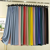 女春秋薄款 高腰休闲夏季 防晒直筒舞蹈睡裤 莫代尔阔腿裤 瑜伽九分裤