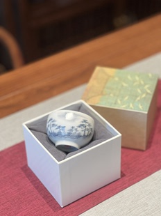 早期贵和祥水墨山水圆融手工主人茶杯品茗手绘功夫陶瓷单个茶杯