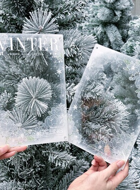 有谷怪 落雪为安 大框色纸立牌谷美道具谷子美化收纳桌面摆件