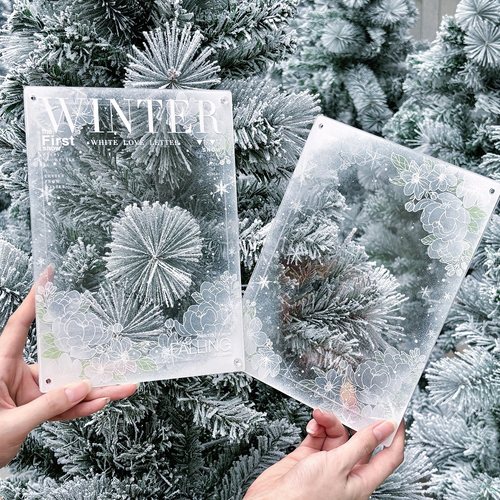 有谷怪 落雪为安 大框色纸立牌谷美道具谷子美化收纳桌面摆件