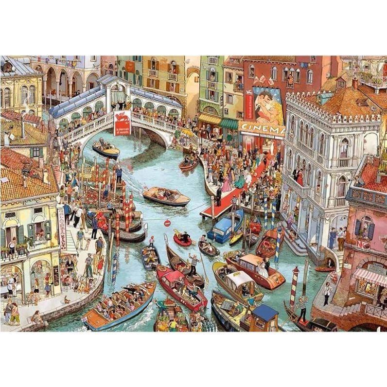 拼图成人版威尼斯油画1000片分区提示风景解闷儿童益智玩具男女生