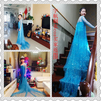现货冰雪奇缘艾莎女王礼服公主裙