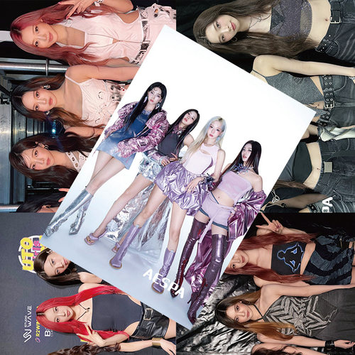 Aespa高清铜版纸海报套装8张明星