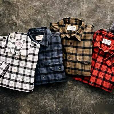 FILSON美式复古经典格纹衬衫阿拉斯加向导8oz重磅法兰绒户外长袖